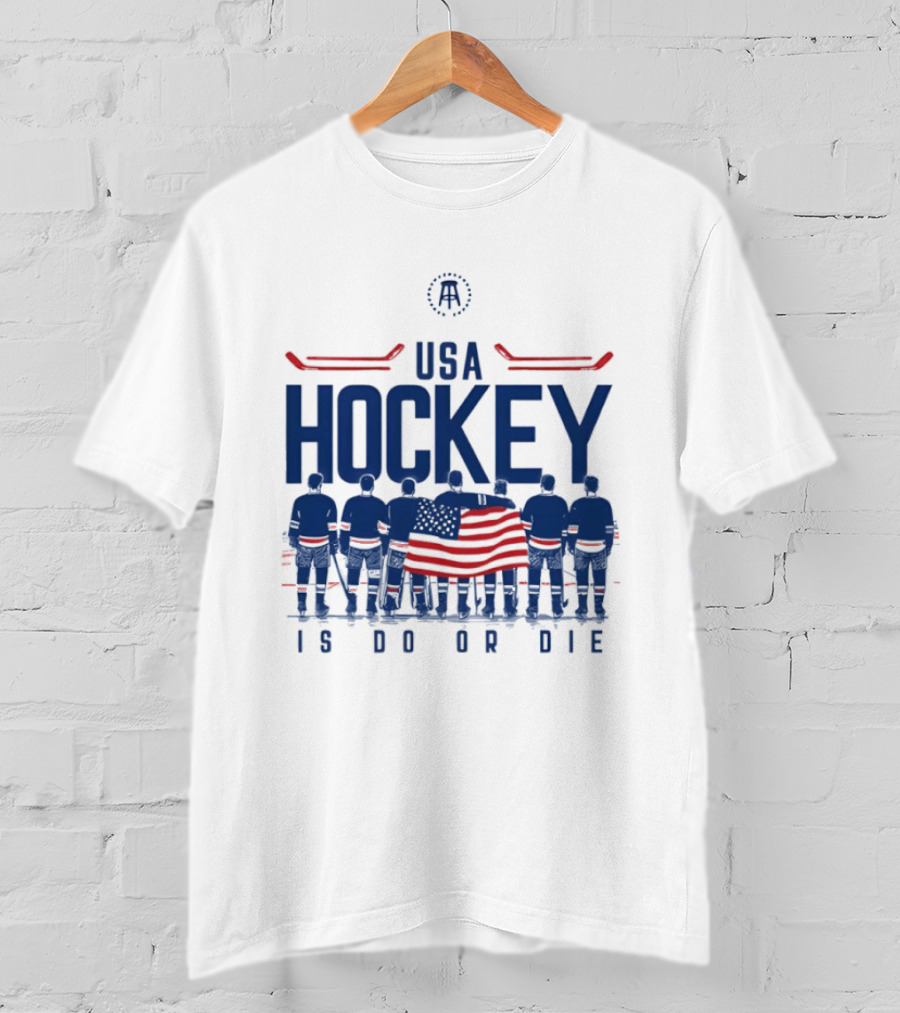 USA Hockey Is Do Or Die Players Flag Ice Skating Team With American T-Shirt
