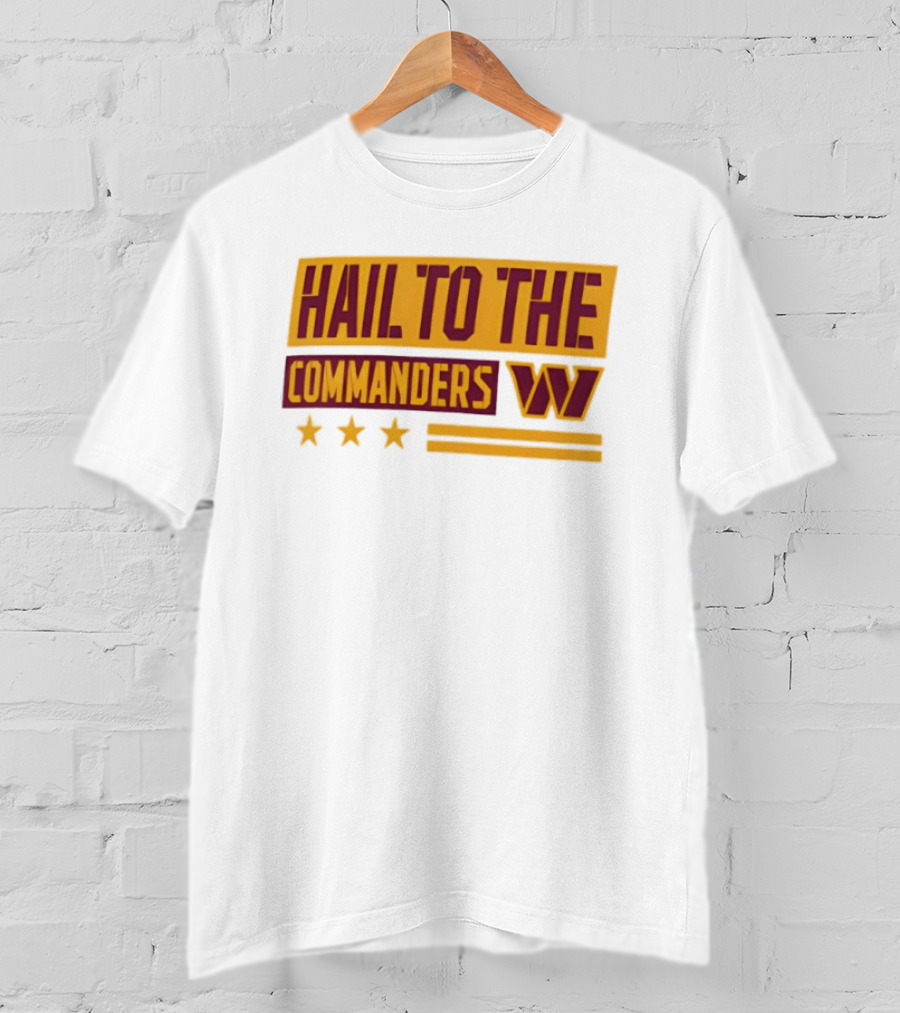 Washington Commanders Hail To The Commanders Fanatics Cream Team Archives T-Shirt