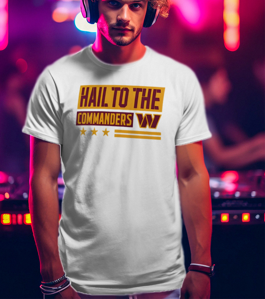 Washington Commanders Hail To The Commanders Fanatics Cream Team Archives T-Shirt