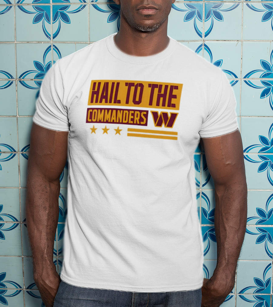 Washington Commanders Hail To The Commanders Fanatics Cream Team Archives T-Shirt