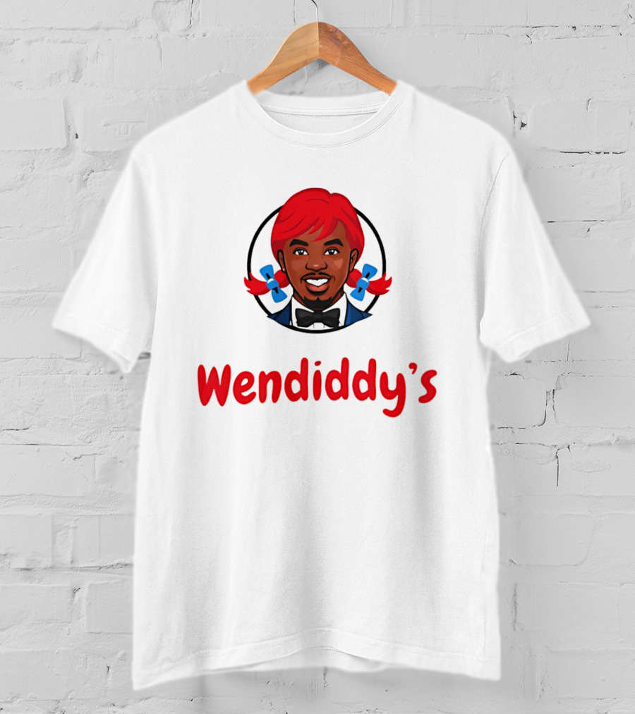 Wendiddy's Red Hair Blue Bow Pigtails T-Shirt