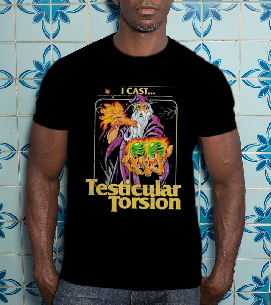 Aidan Wachter I Cast Testicular Torsion Wizard Magic Spell T-Shirt