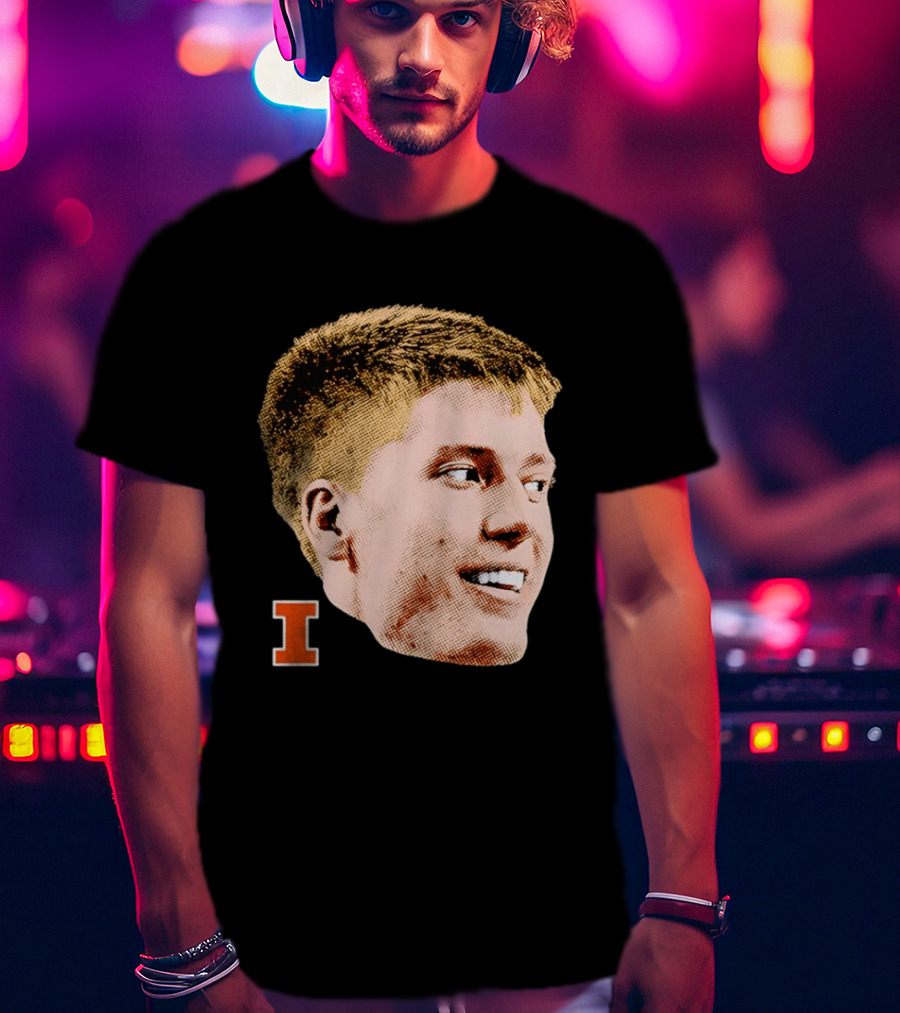 Ben Humrichous Illinois Fighting Illini Big Head I T-Shirt