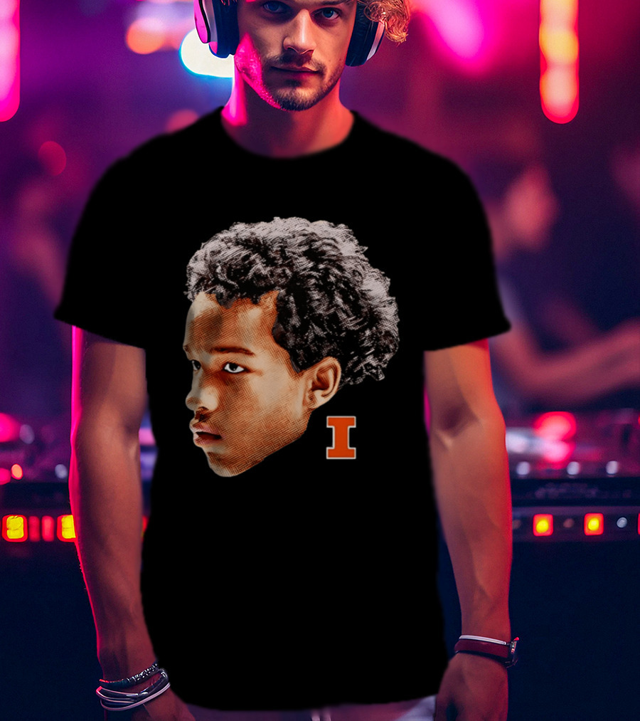 Blake Fagbemi Illinois Fighting Illini Big Head Iconic I T-Shirt