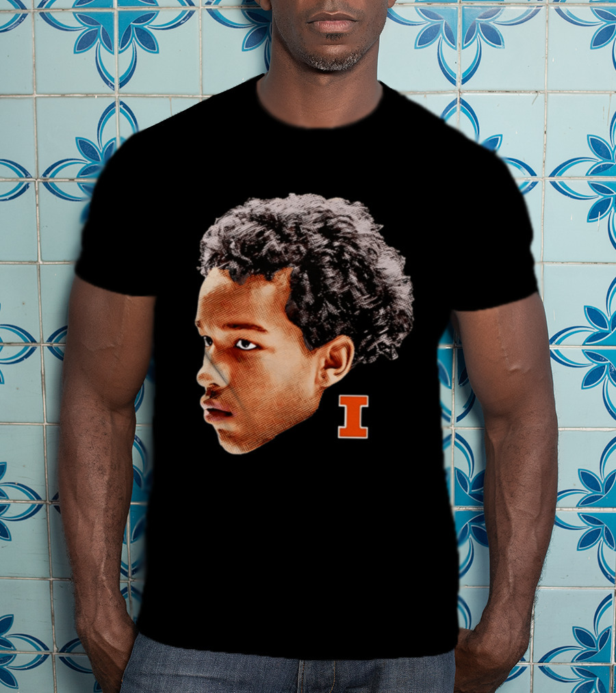 Blake Fagbemi Illinois Fighting Illini Big Head Iconic I T-Shirt