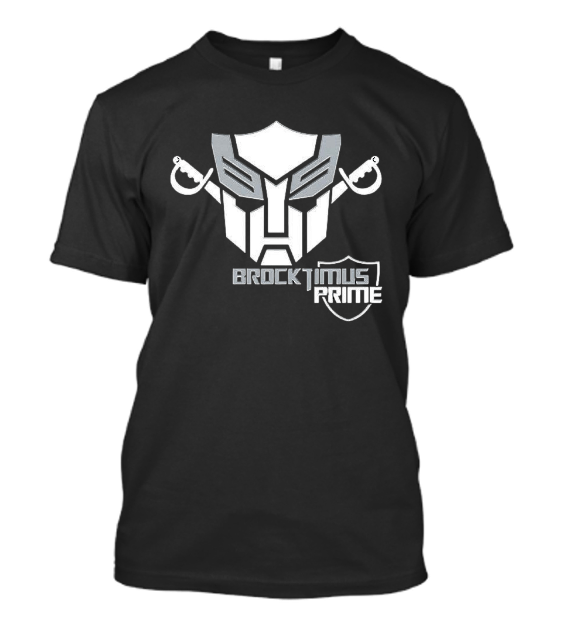 Brocktimus Prime Transformers Las Vegas Raiders Silver Shield T-Shirt
