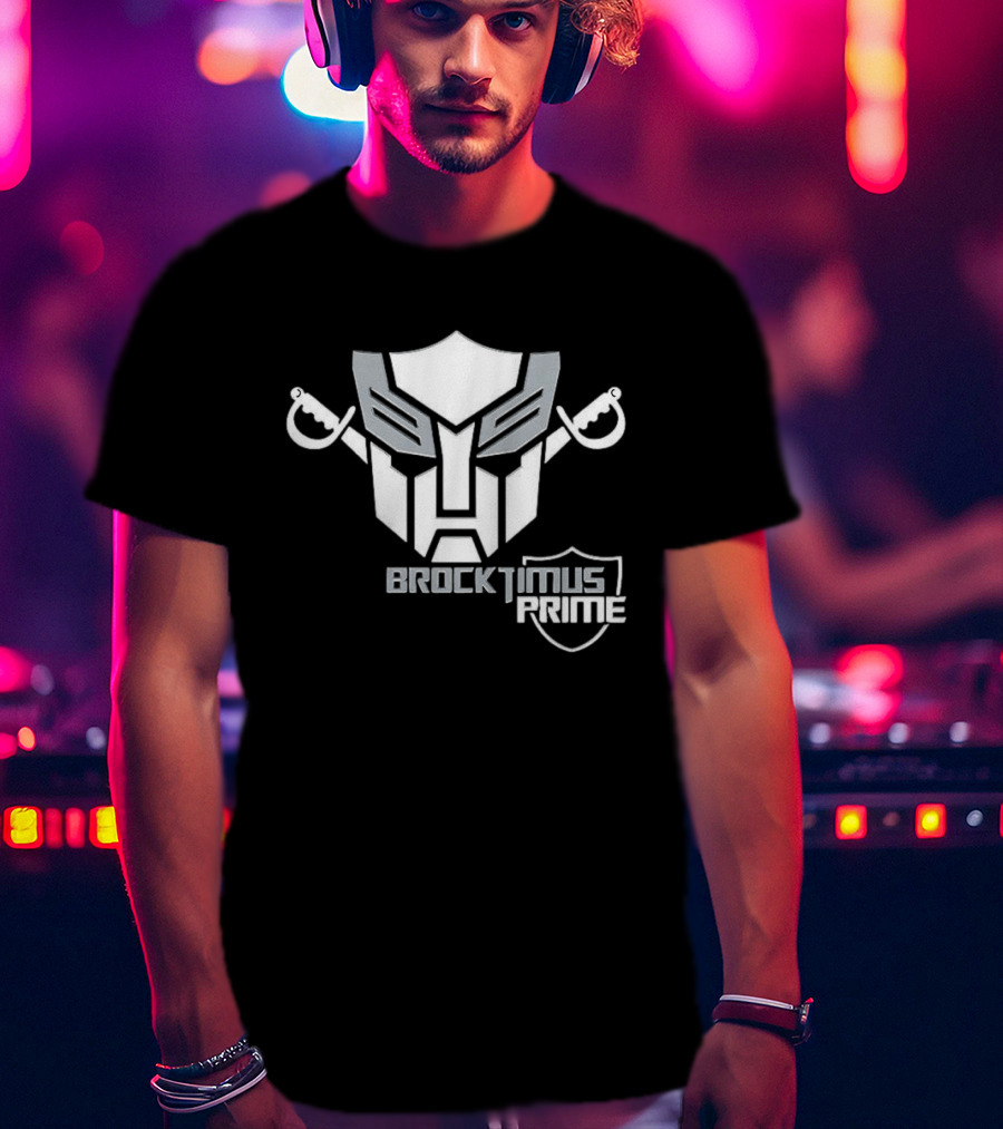 Brocktimus Prime Transformers Las Vegas Raiders Silver Shield T-Shirt