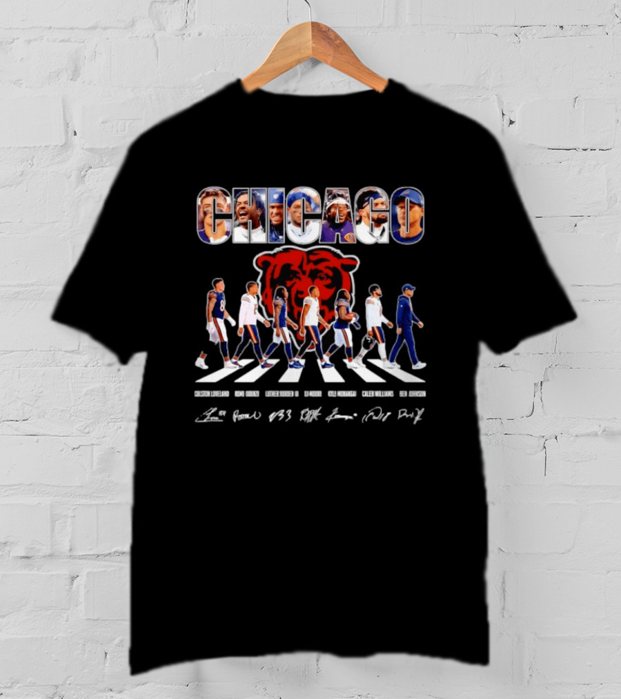 Chicago Bears Abbey Road Player Signatures T-Shirt