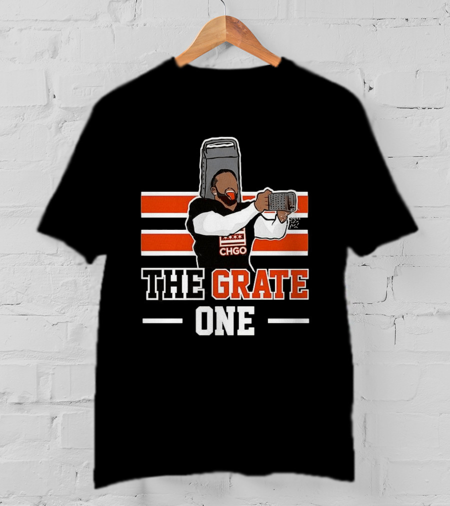 Chicago Bears CHGO The Grate One Caleb Williams Cheese T-Shirt