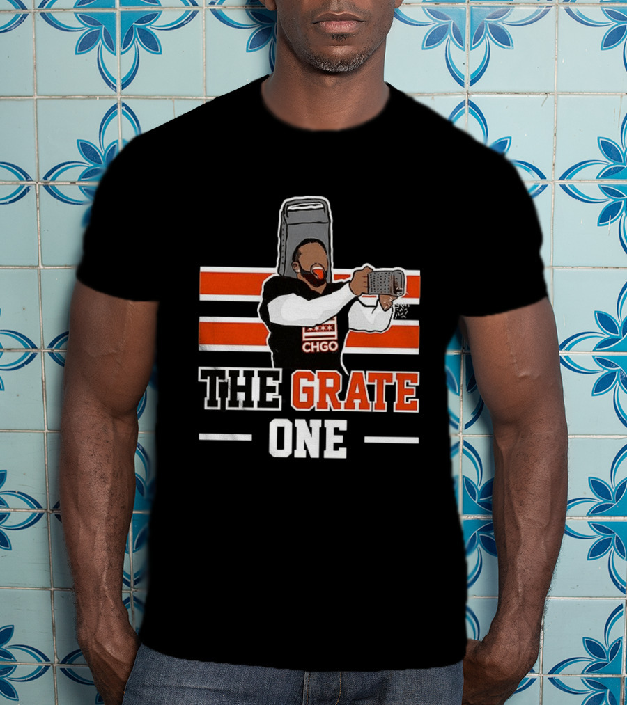 Chicago Bears CHGO The Grate One Caleb Williams Cheese T-Shirt