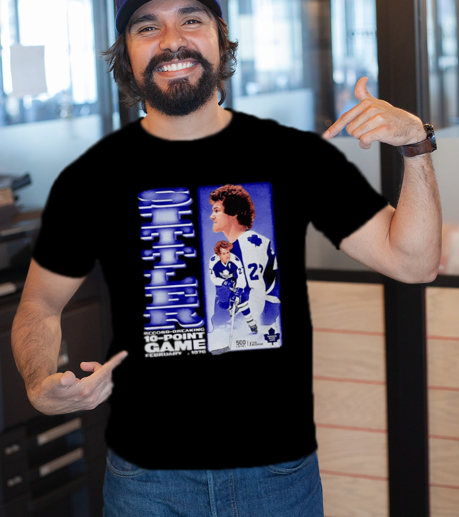 Darryl Sittler Record Breaking 10 Point Game February 7 1976 50th Anniversary 500 Level Toronto Maple Leafs T-Shirt