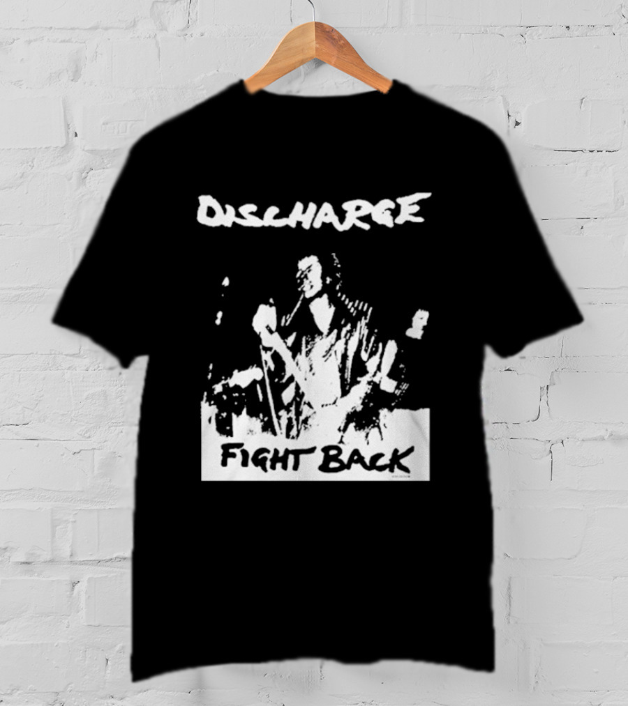 Discharge Fight Back Punk Music Performance T-Shirt