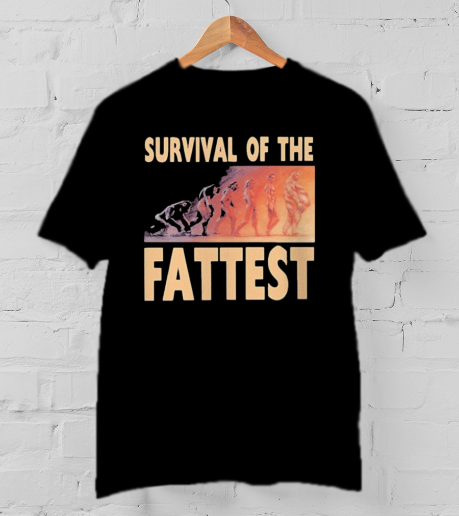 Survival Of The Fattest Evolutionary Humor Fat Wreck Chords T-Shirt
