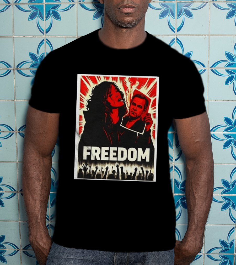 Freedom Expression Red And Black Powerful Political T-Shirt