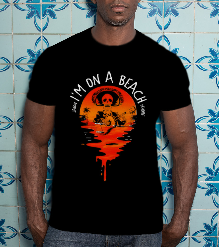 I'm On A Beach Devore Crab Sunset Ocean T-Shirt