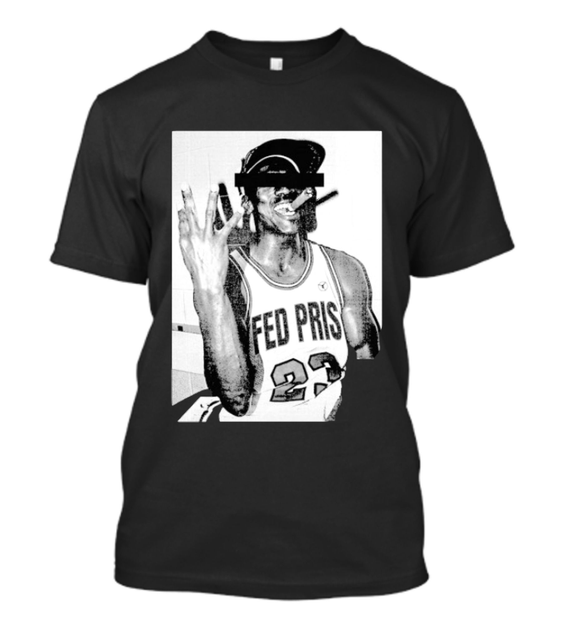 Greg Puciato Fed Pris 23 Censored Basketball Icon Cigarette T-Shirt