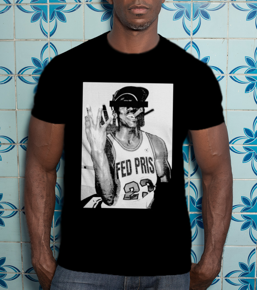 Greg Puciato Fed Pris 23 Censored Basketball Icon Cigarette T-Shirt