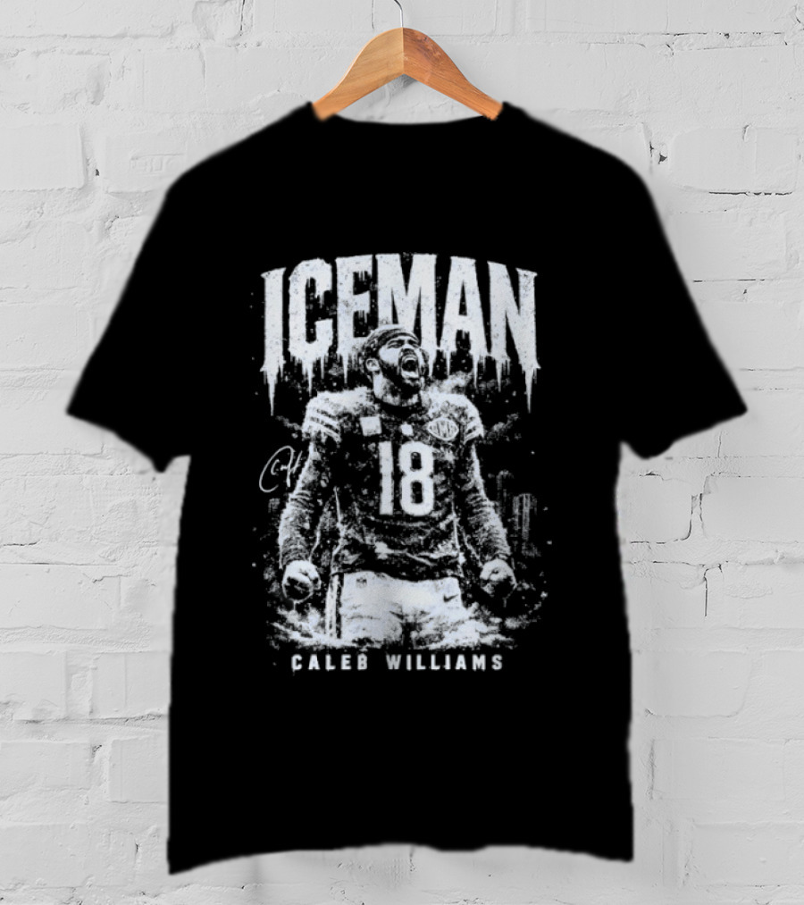 Iceman Caleb Williams 18 Chicago Bears Football T-Shirt