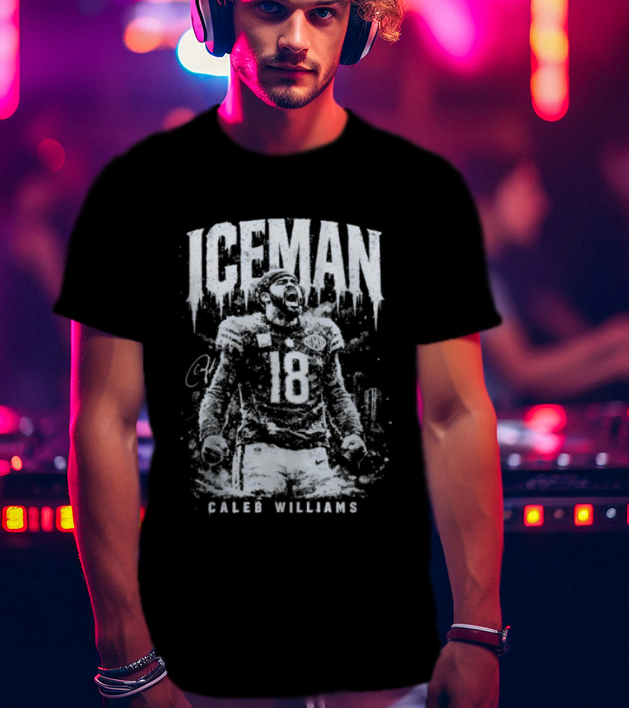 Iceman Caleb Williams 18 Chicago Bears Football T-Shirt