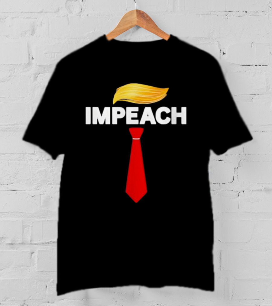 Impeach Trump Protest Red Tie And Hair T-Shirt
