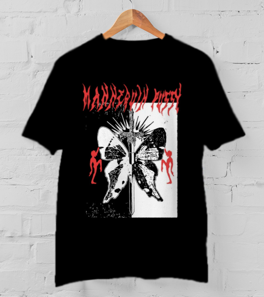 Mannequin Pussy Butterfly Gothic Aesthetic With Dancing Figures T-Shirt