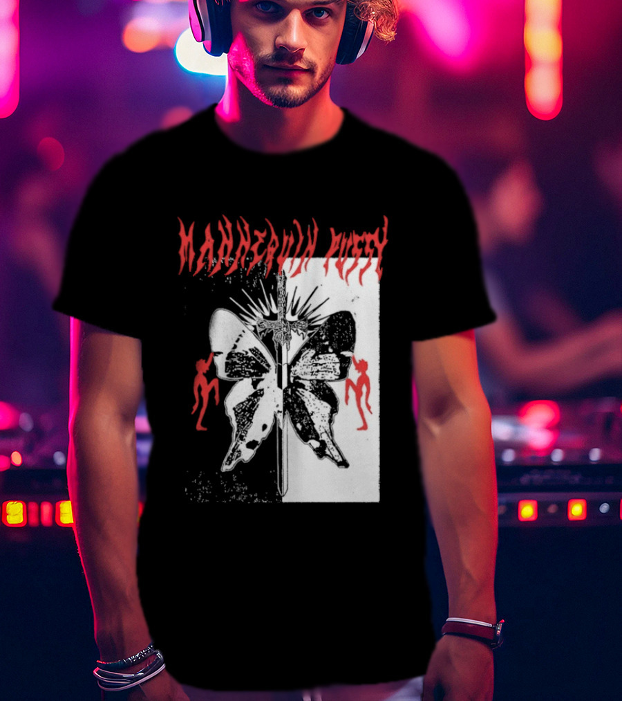 Mannequin Pussy Butterfly Gothic Aesthetic With Dancing Figures T-Shirt