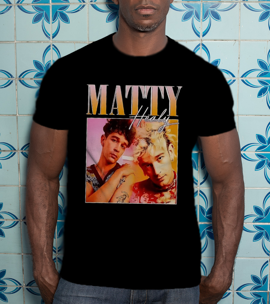 Matty Healy Retro Portrait Duo With Signature T-Shirt