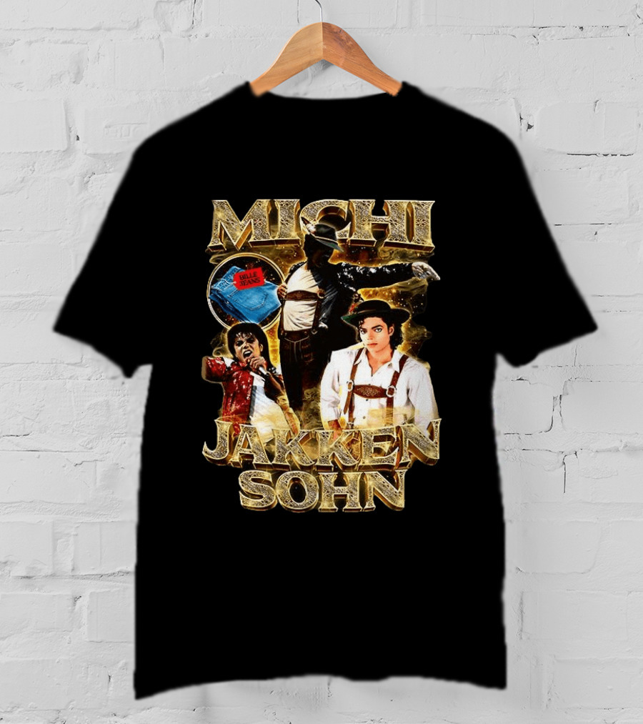 Michi Jakkensohn Billie Jeans Michael Parody Gold T-Shirt
