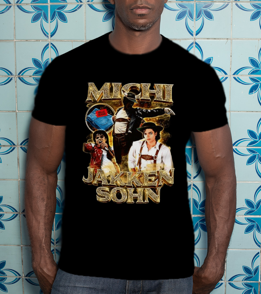 Michi Jakkensohn Billie Jeans Michael Parody Gold T-Shirt