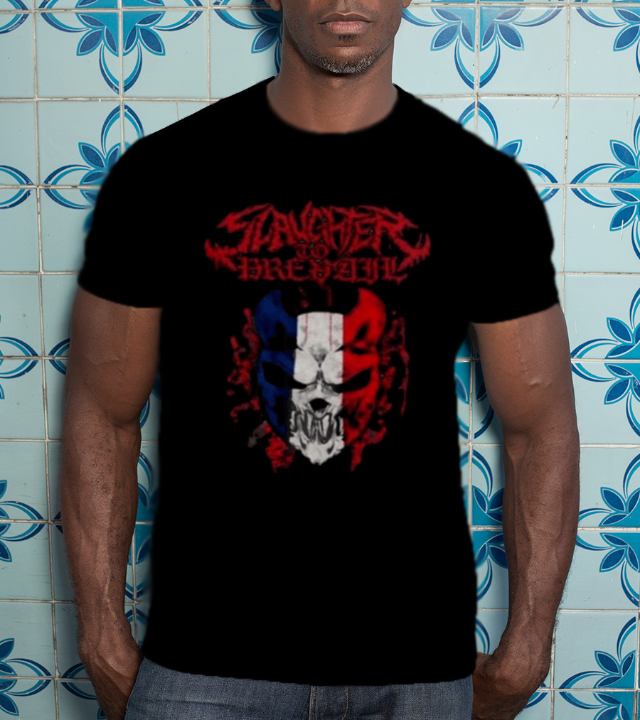 Slaughter To Prevail Mask Paris Pop Up Bataclan France 12 January 2026 Grizzly Winter Tour T-Shirt