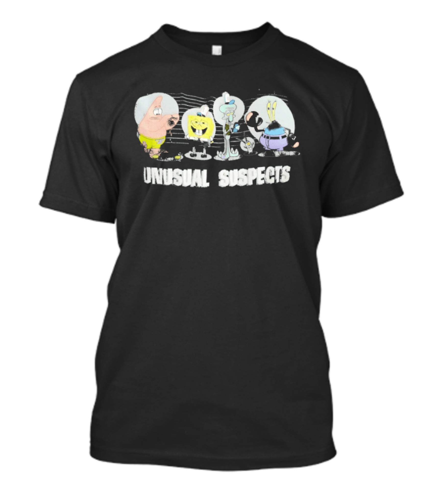Unusual Suspects SpongeBob SquarePants Patrick Squidward Plankton Krabby Patty T-Shirt