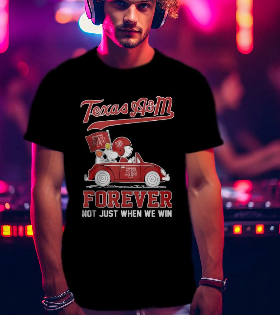 Texas A&M Snoopy And Charlie Brown Forever Not Just When We Win T-Shirt