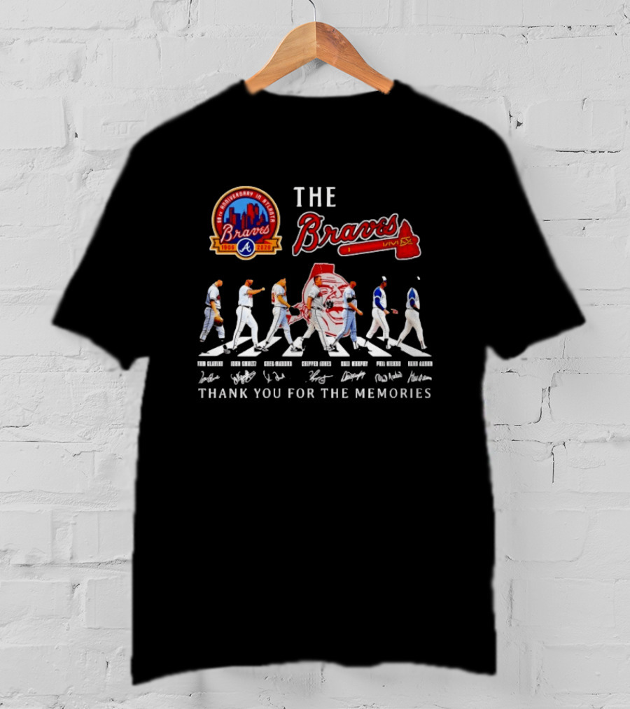 The Braves Abbey Road 1966 2026 Anniversary Thank You For The Memories Signatures T-Shirt