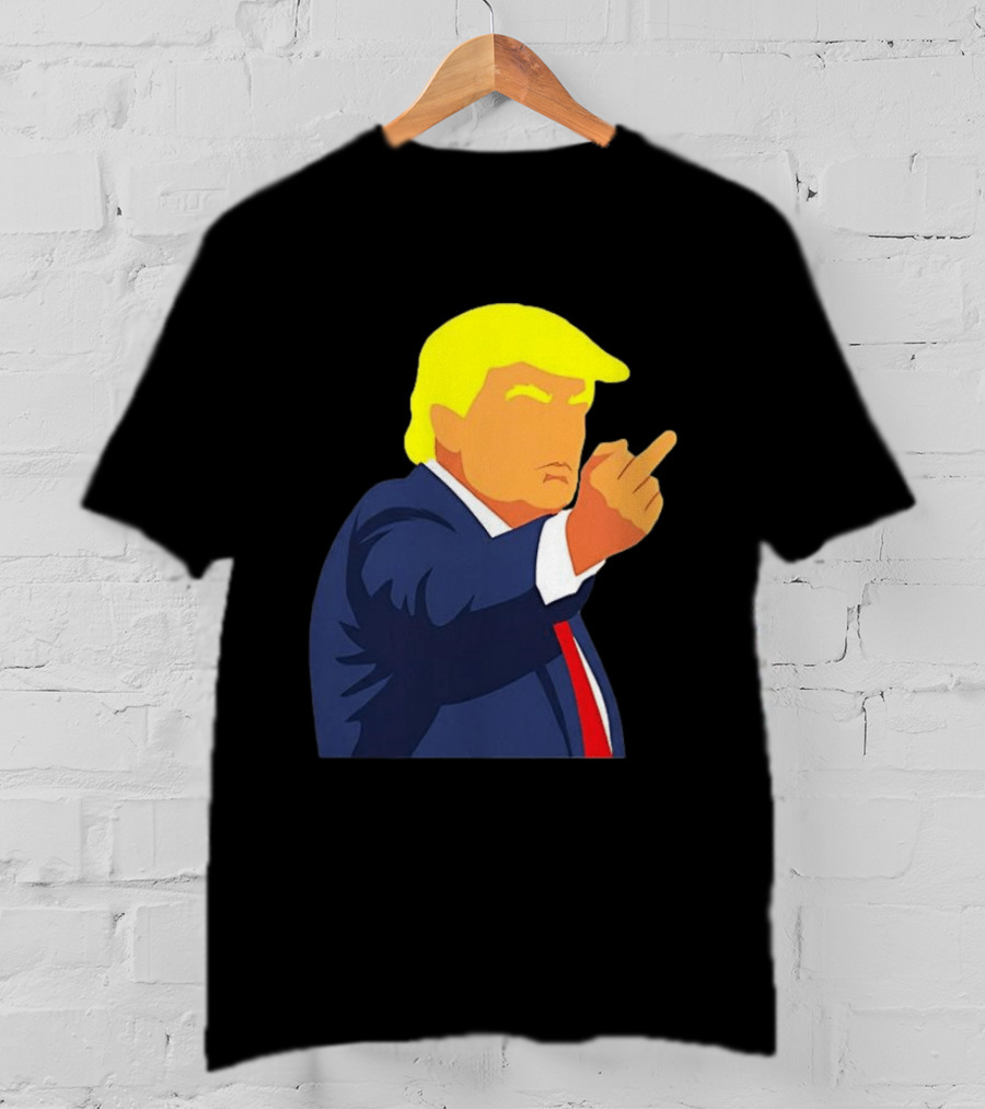 Trump Golden Leader One Finger Salute Iconic Gesture T-Shirt