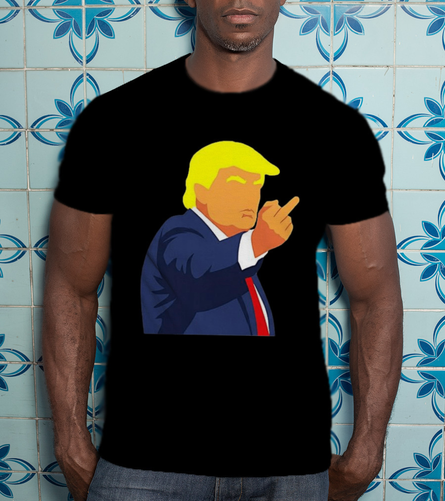 Trump Golden Leader One Finger Salute Iconic Gesture T-Shirt