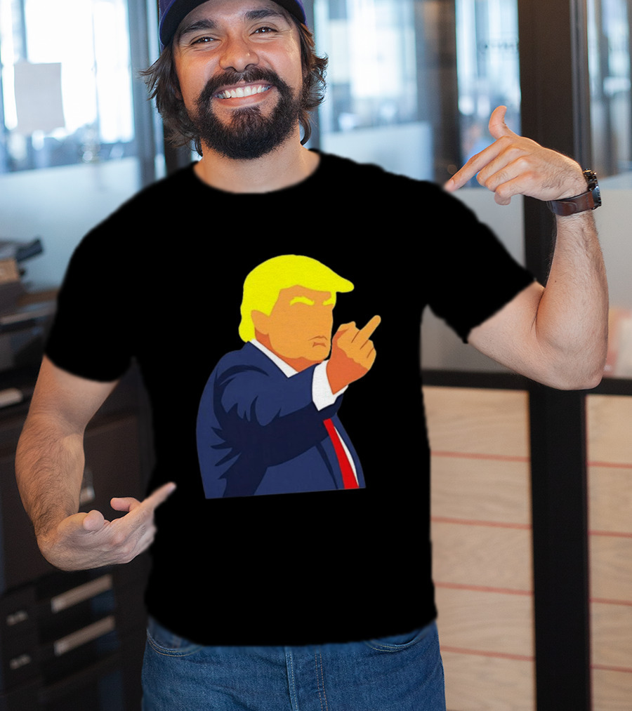 Trump Golden Leader One Finger Salute Iconic Gesture T-Shirt
