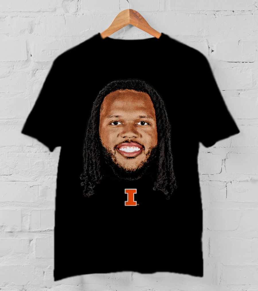 Ty Rodgers Illinois Fighting Illini Big Head I T-Shirt