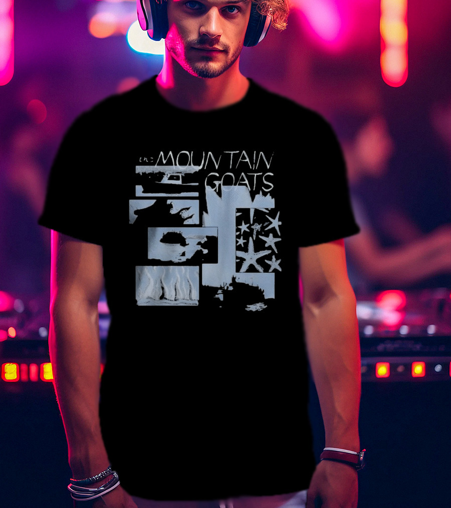 The Mountain Goats Denim Stars And Waves Collage T-Shirt