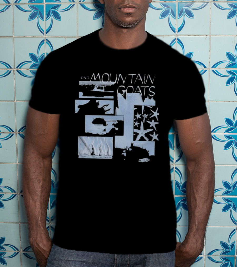 The Mountain Goats Denim Stars And Waves Collage T-Shirt