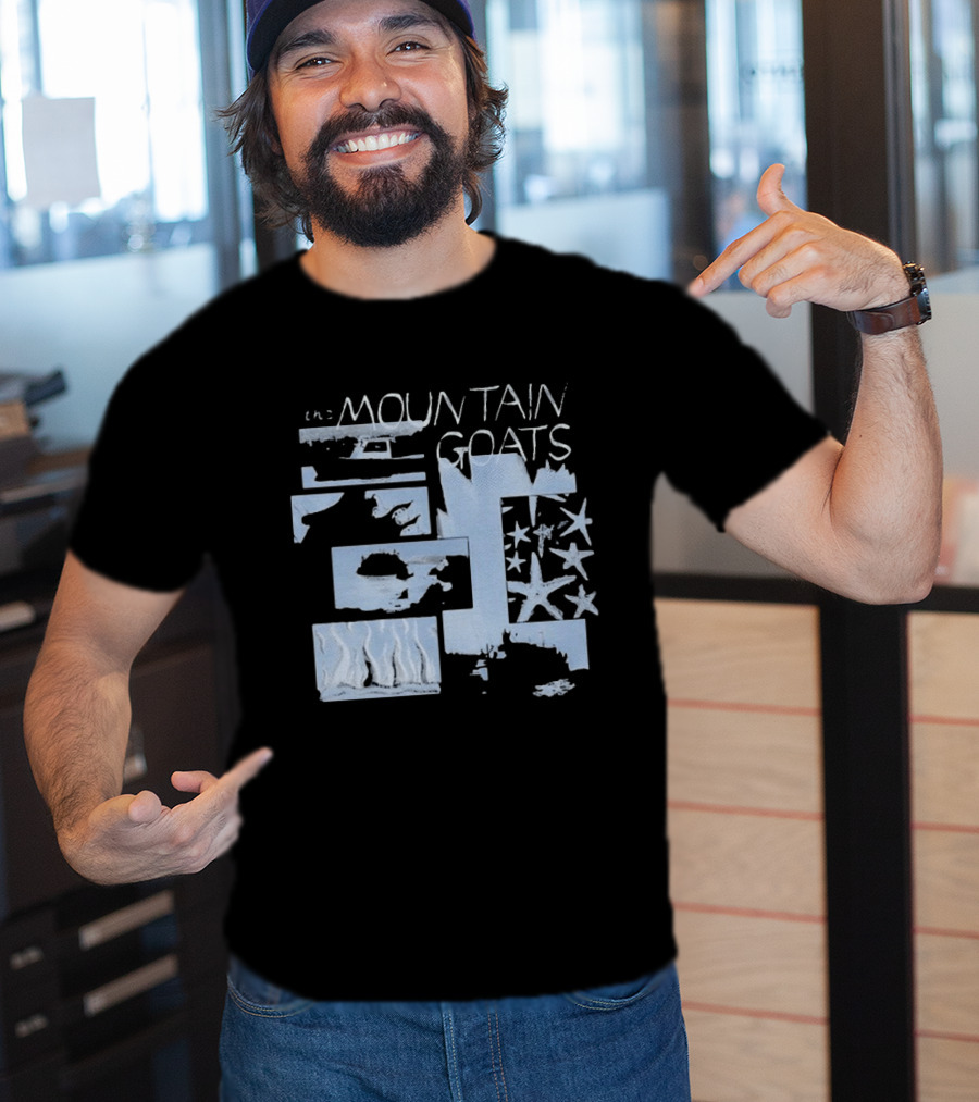 The Mountain Goats Denim Stars And Waves Collage T-Shirt
