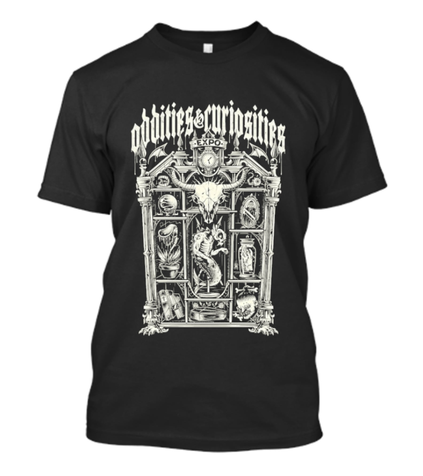 Oddities Curiosities Expo Curio Cabinet Curios T-Shirt