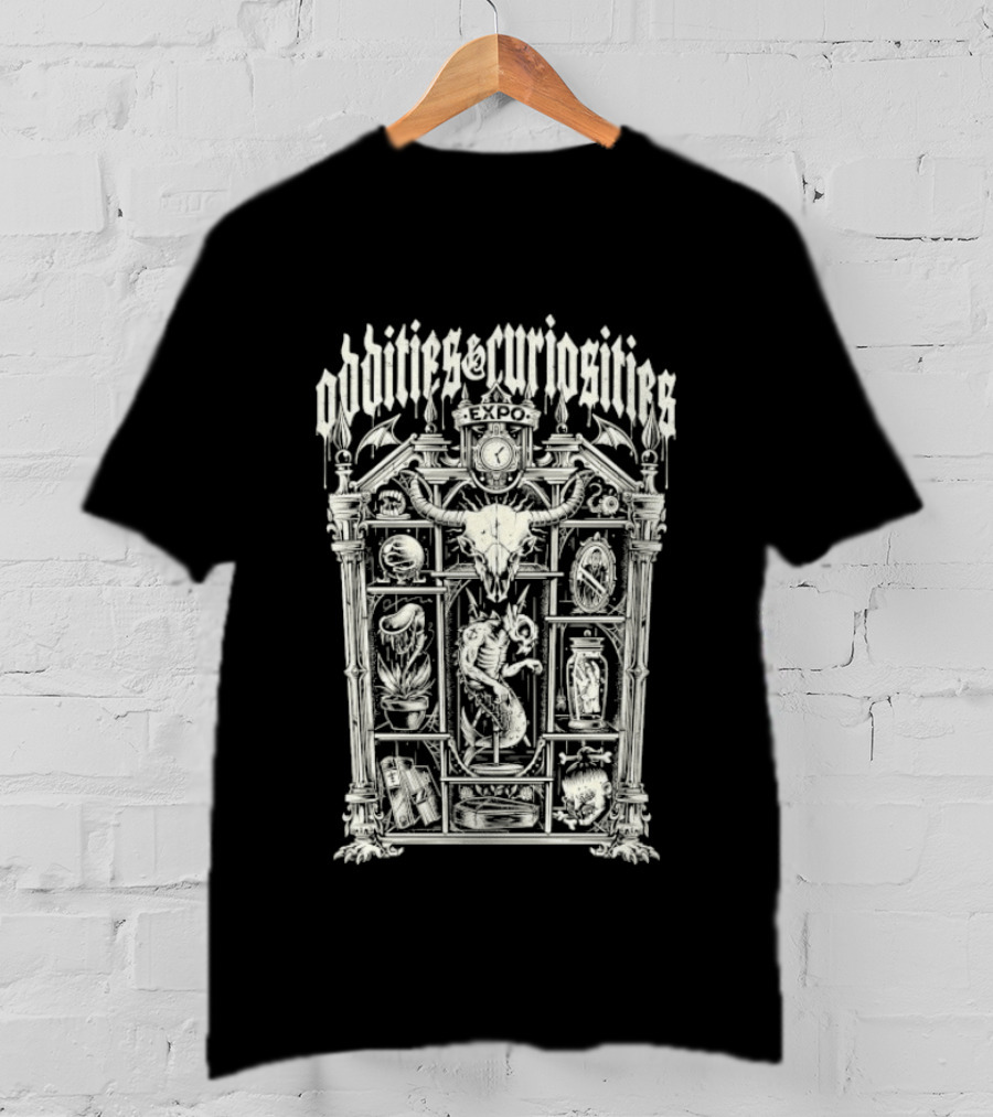 Oddities Curiosities Expo Curio Cabinet Curios T-Shirt