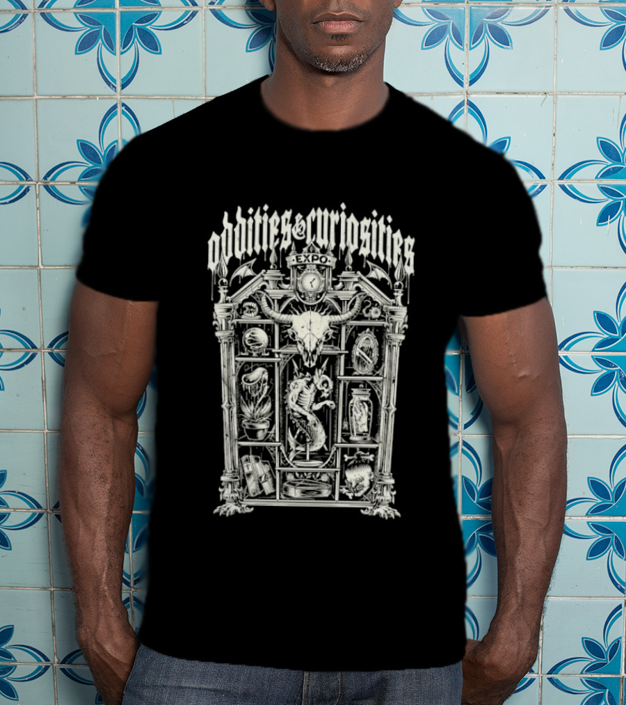 Oddities Curiosities Expo Curio Cabinet Curios T-Shirt