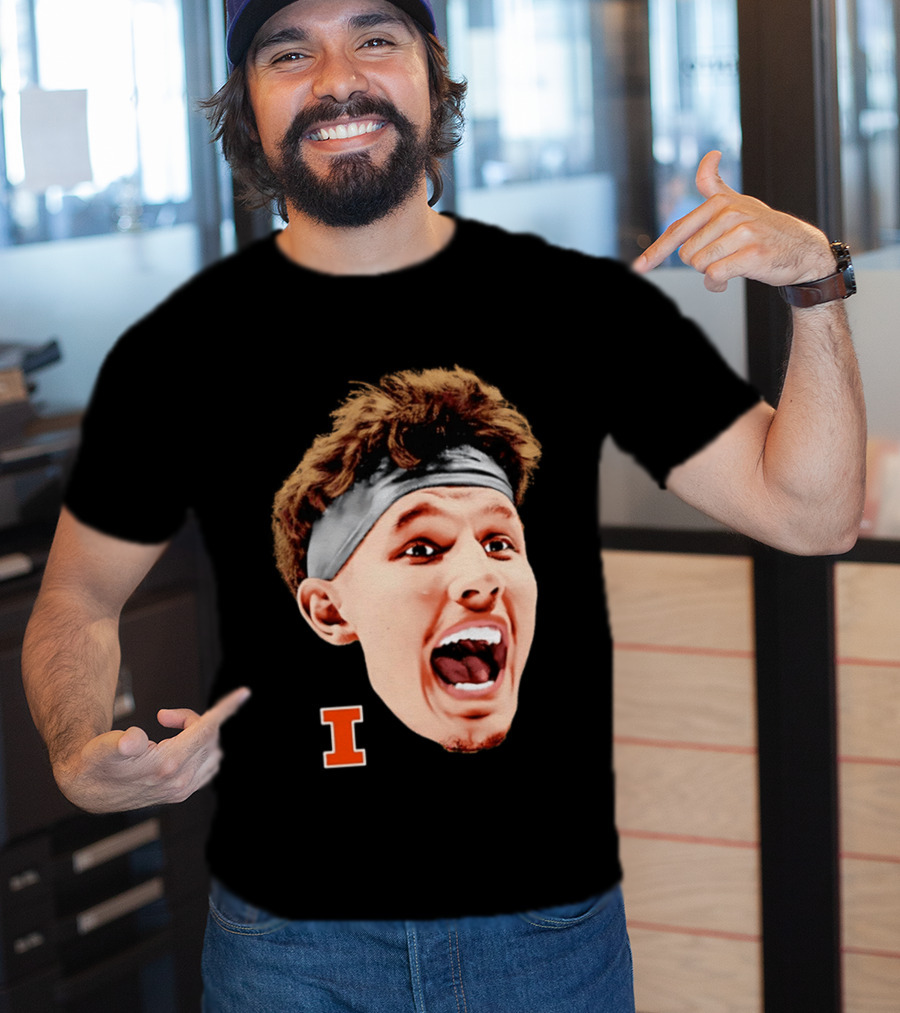 Zvonimir Ivisic Illinois Fighting Illini Big Head Caricature I T-Shirt