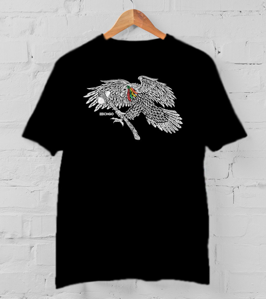 CHGO Chicago Tomahawk Feathered Headdress Native American T-Shirt
