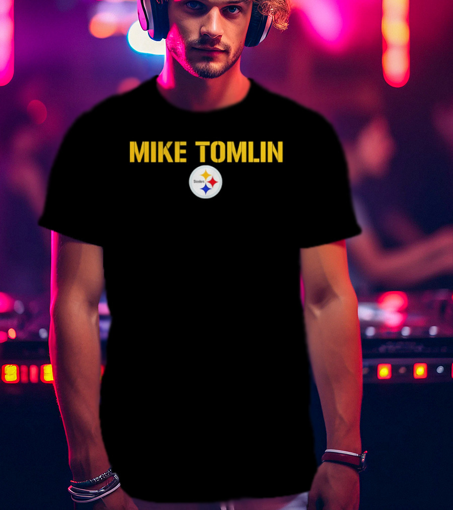 Mike Tomlin Pittsburgh Steelers Logo Football Coach T-Shirt