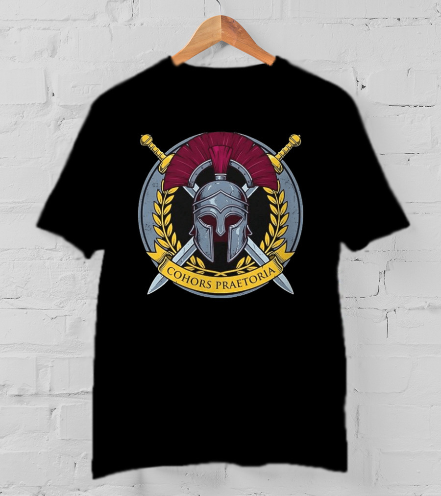 Cohors Praetoria Roman Helmet Crossed Swords T-Shirt