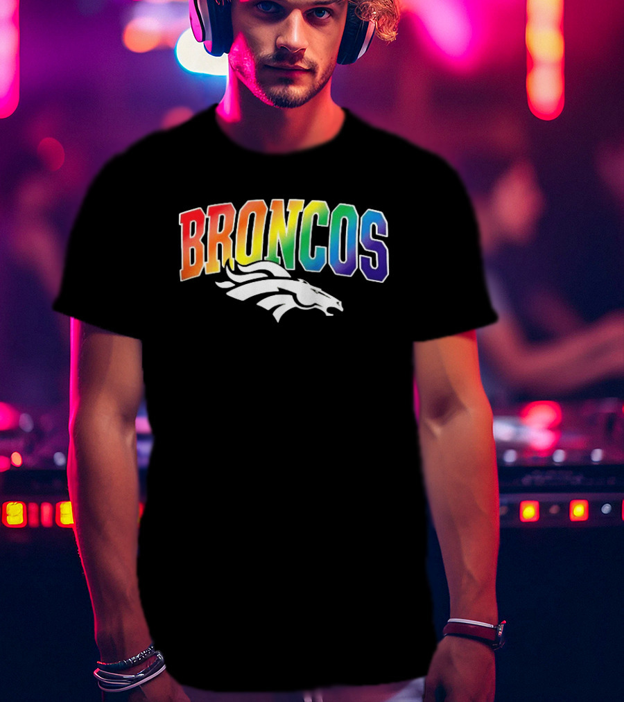 Broncos Rainbow Pride Denver LGBT Supporters T-Shirt