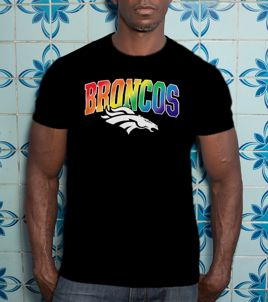 Broncos Rainbow Pride Denver LGBT Supporters T-Shirt