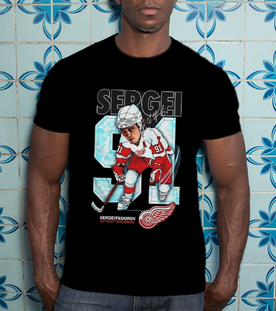 Sergei Fedorov 91 Detroit Red Wings Forever T-Shirt